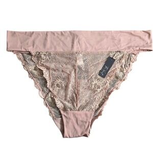 Elila The Vault Lace Tanga Panty Dusty Rose Plus Size 5XL NWT Pink Nude